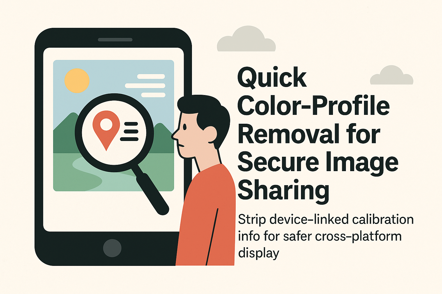 Quick Color-Profile Removal for Secure Image Sharing